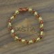Amber polished natural beads bracelet Baroque